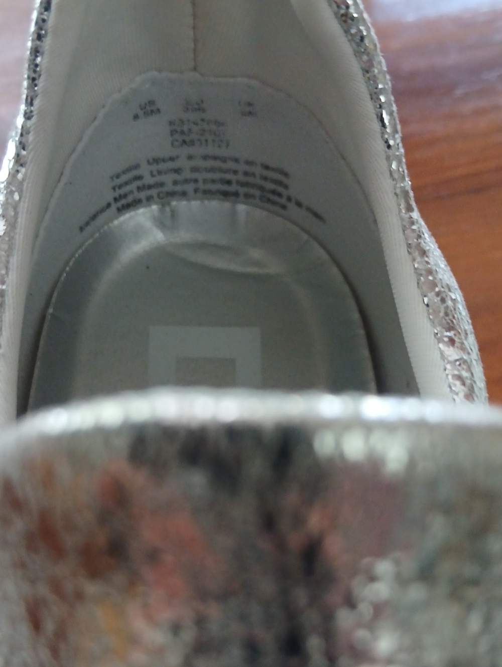 DKNY Silver Metallic Slip-On Women's Sneakers - Picture 6 of 6